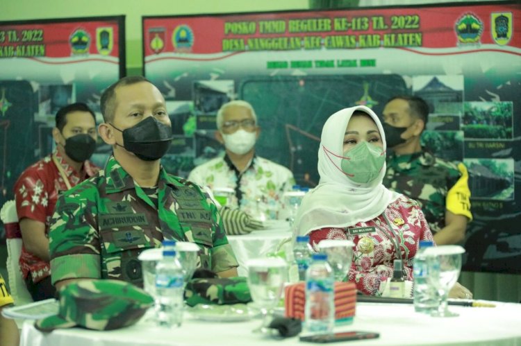 Kapoksahli Danpusterad Mabes TNI Kunjungi Kodim 0723 Klaten Guna Wasev TMMD Reguler 2022 Klaten 