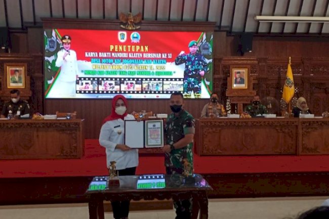 Upacara Penutupan Karya Bakti Mandiri Klaten Bersinar (KBMKB) ke-XI Tahun 2022