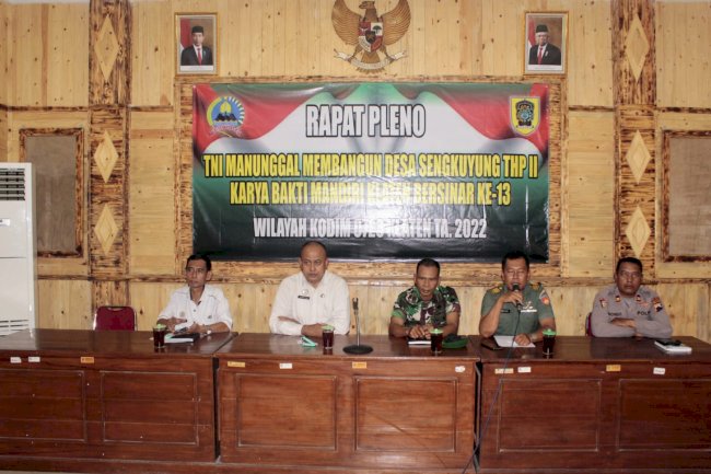 Pleno Persiapan Pelaksanaan Kegiatan TMMD Sengkuyung Tahap II dan KBMKB ke-XIII Klaten 2022