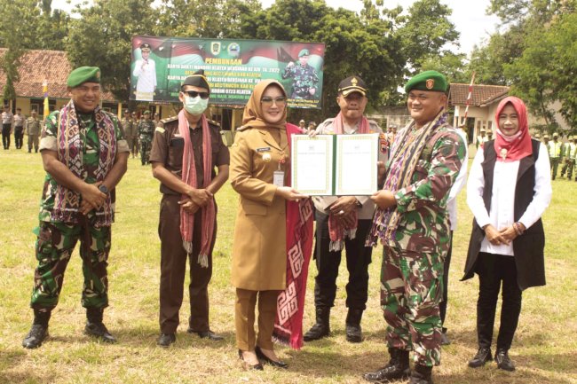 Upacara Pembukaan Karya Bakti Mandiri Klaten Bersinar ke XIV di Desa Pogung, Cawas