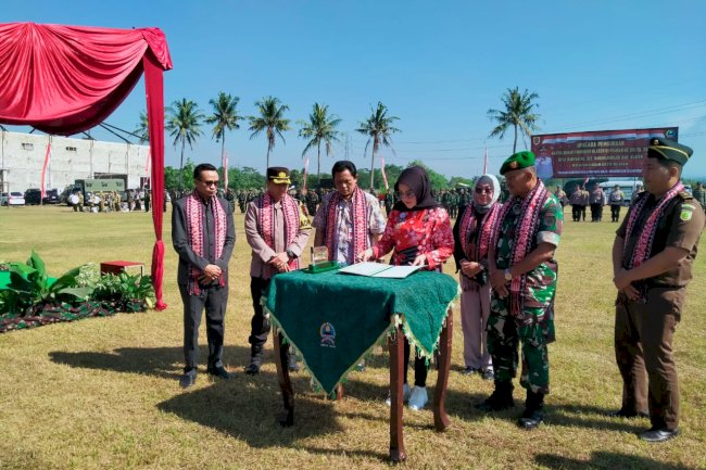 Pembukaan Karya Bakti Mandiri Klaten Bersinar (KBMKB) Ke XVI Tahun 2023 Desa Banyuaeng Kec. Karangnongko Kab. Klaten
