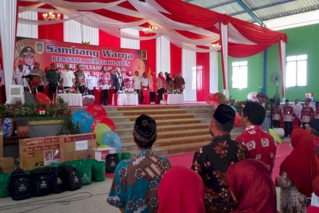 Bupati Klaten Resmikan gedung Catur Mulyo Sejati di Desa Bolopleret