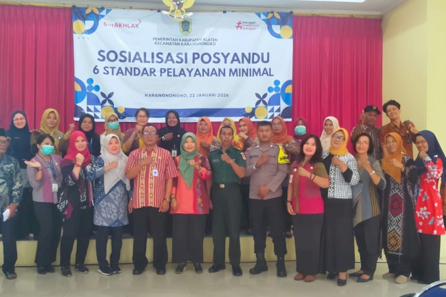 Dinas Pemberdayaan Masyarakat dan Desa Menghadiri Sosialisasi Posyandu 6 SPM  yang Digelar oleh Kecamatan Karangnongko