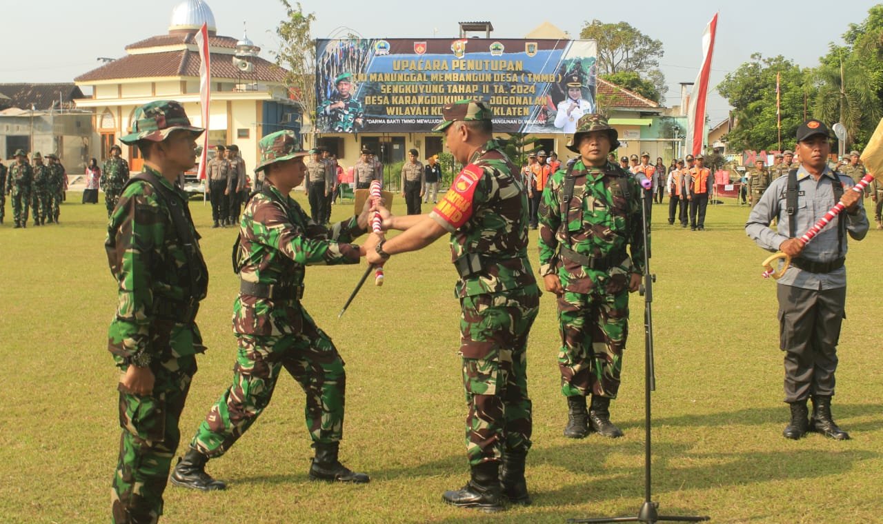 Upacara Penutupan TMMD Sengkuyung Tahap II TA. 2024 Karangdukuh, Jogonalan, Klaten