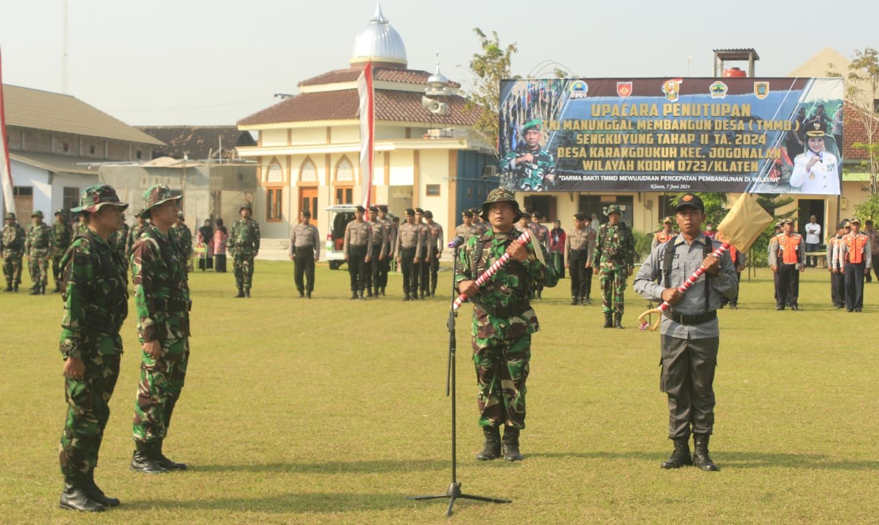 Upacara Penutupan TMMD Sengkuyung Tahap II TA. 2024 Karangdukuh, Jogonalan, Klaten