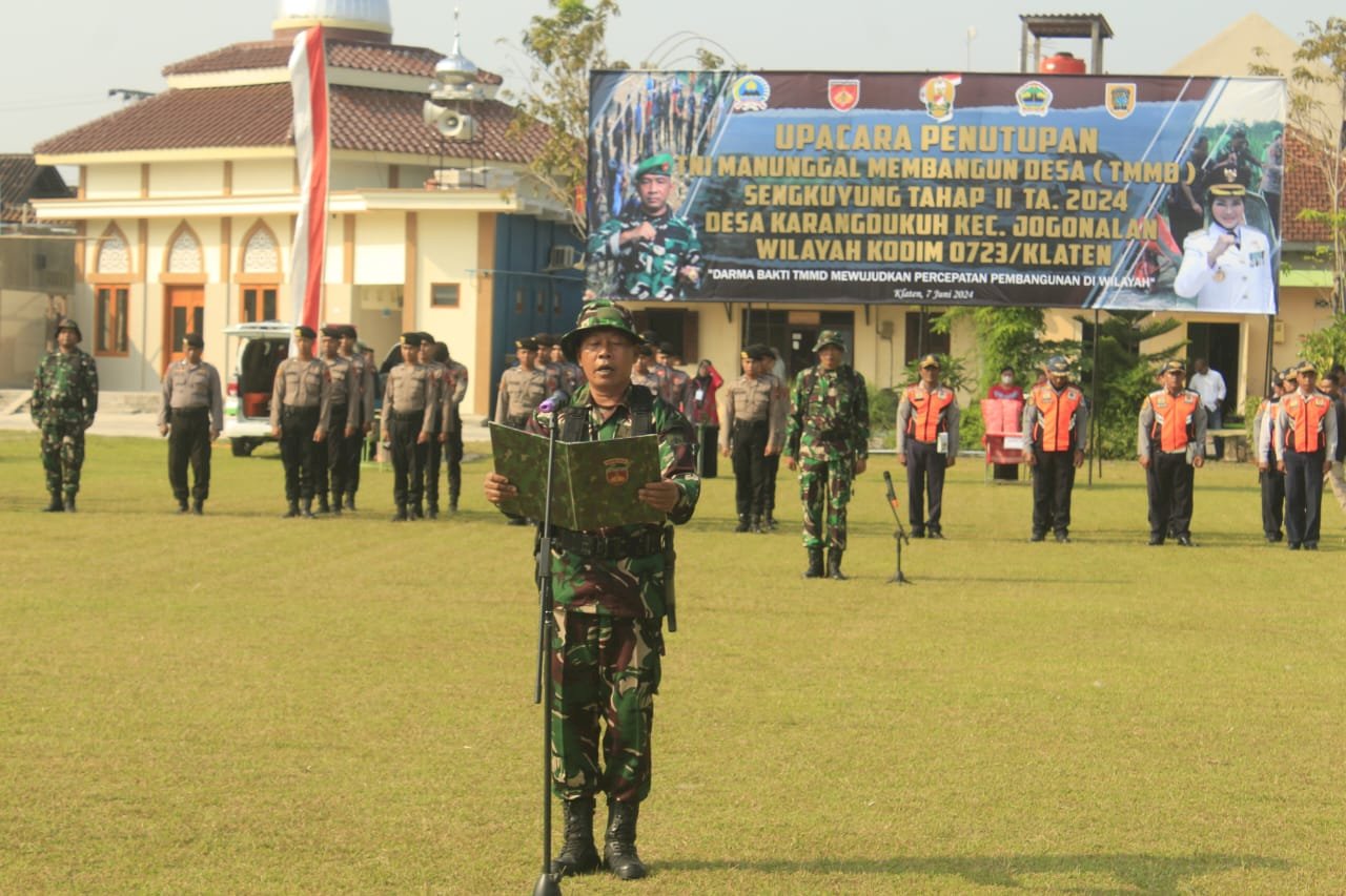 Upacara Penutupan TMMD Sengkuyung Tahap II TA. 2024 Karangdukuh, Jogonalan, Klaten