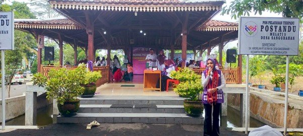 Dinas Pemberdayaan Masyarakat dan Desa Kabupaten Klaten Menghadiri Kegiatan Launching Posyandu 6 SPM di Desa Sanggrahan, Kecamatan Prambanan
