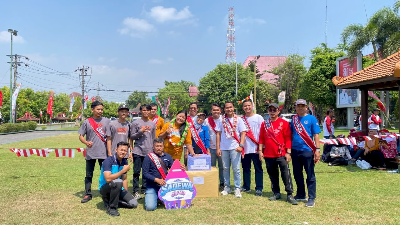 Semangat HUT ke-81 RI, Dispermasdes Klaten Bersama 7 OPD Unjuk Kekompakan di Lomba Antar OPD se-Kabupaten